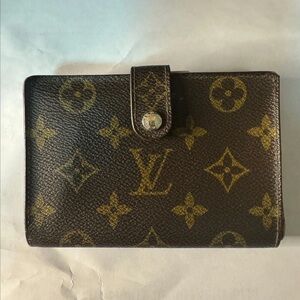 Authentic Louis Vuitton Brown and Gold Monogram Wallet
